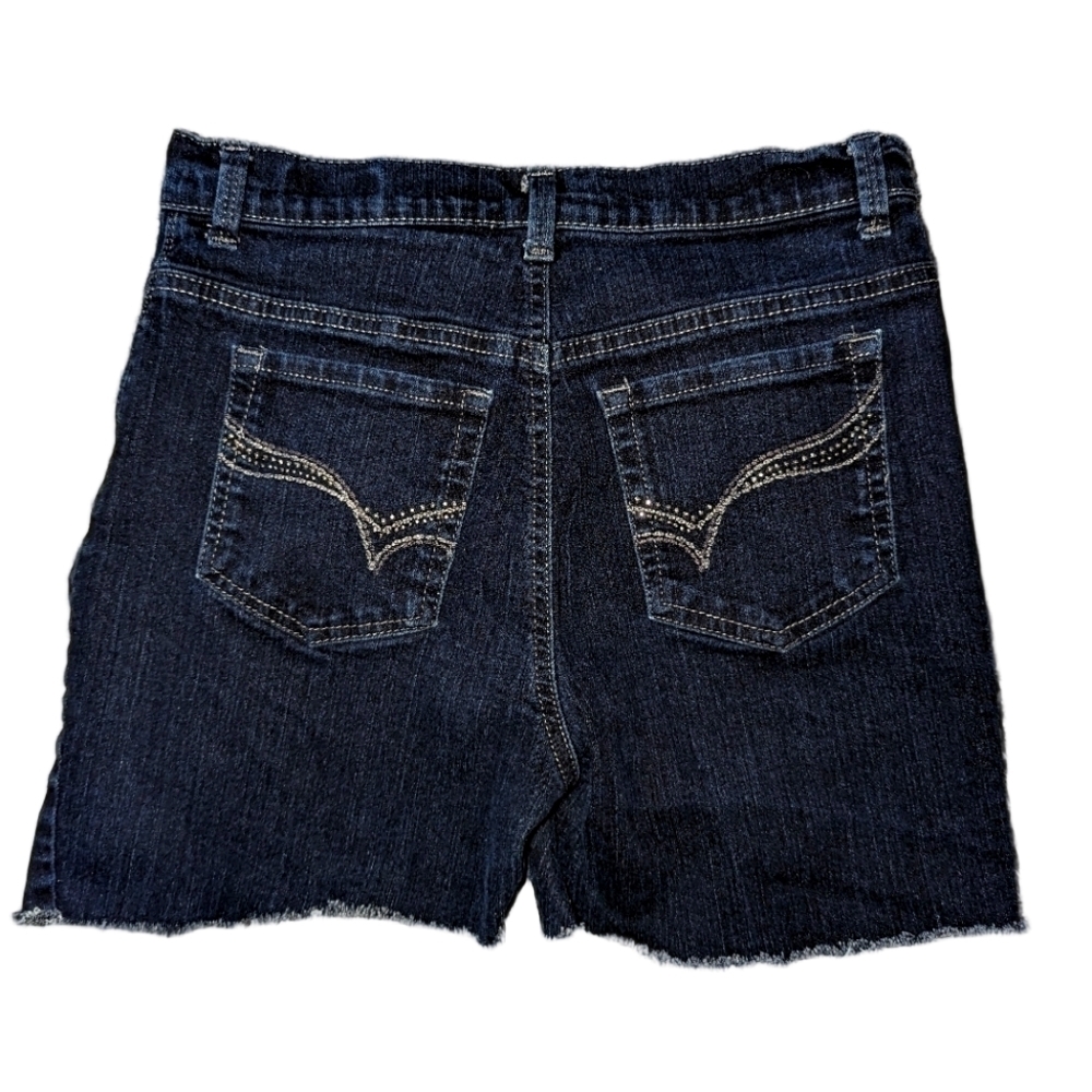 Gloria Vanderbilt Medium 6 women's Shorts M Jean Stretch Denim Studded Jeans - Picture 6 of 12